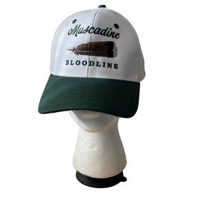 Muscadine Bloodline Turkey Feather Hat Green White Snapback Country Music